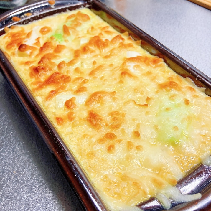 簡単!ヘルシー!長ネギの豆腐グラタン